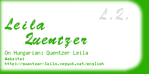 leila quentzer business card